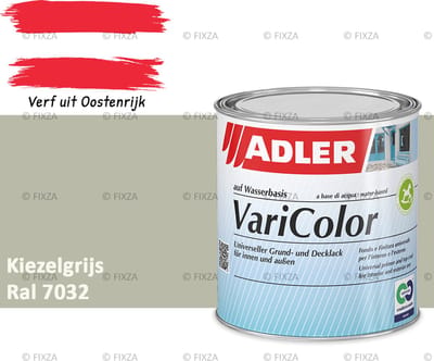 ADLER Varicolor Lakverf RAL 7032 – Kiezelgrijs 375 ml – 2-in-1 Houtverf, Metaalverf en Kunststof Lak voor Binnen & Buiten