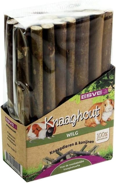 Knaaghout Wilg - Knaagmateriaal Dier - Tandverzorging Knaagdier - 100% Natuurlijk Hout - 10 CM Lengte