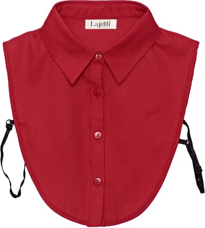 Lajetti - Los Kraagje Rood Puntkraag - Blouse Kraagje voor Dames