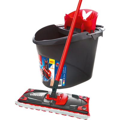 Vileda Ultramax Tile Care Dweilsysteem - Complete Vloerwisserset met Emmer en Pers - Voor Tegelvloeren