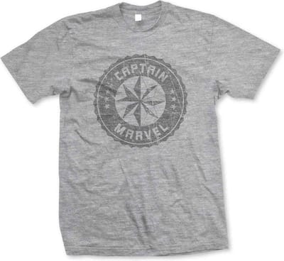 Marvel Captain Marvel Heren Tshirt -2XL- Grey Circle Grijs