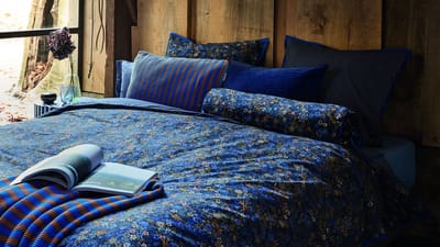 Pip Studio Tutti I Fiori dekbedovertrek - Eenpersoons - 140 x 200/220 cm - Donkerblauw