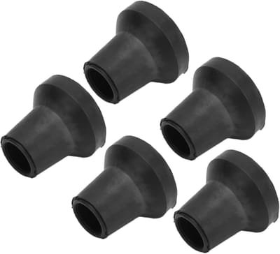 Rubber Antislip Stootkussens voor Krukken, Vervangende Tips voor Stabiele Stools, 14mm Zwart, Set van 5