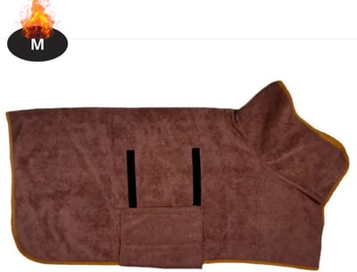 Livano Hondenbadjas - Hondenhanddoek - Voor Honden - Hondenkleding - Hondentrui - Hoodie - Hondenshirt - Koffie - M
