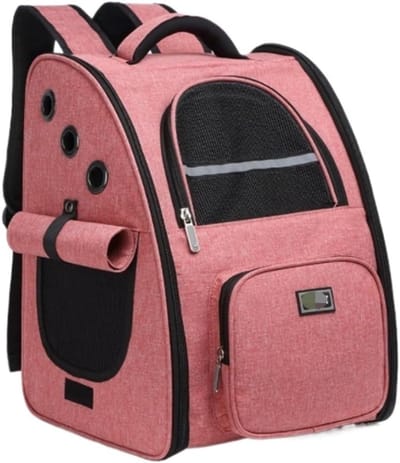 Huisdieren Rugzak - Draagbare Draagtas - Outdoor Reizen - Ademend Ruimteontwerp - 34x29x42 cm - Roze