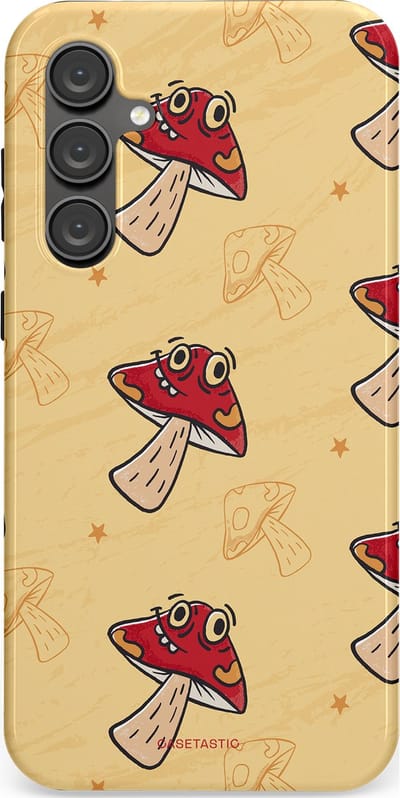 Casetastic Hoesje Geschikt voor Samsung S23 FE - Stijlvolle Beschermende Duo-layer Case - Vrolijke Paddestoel
