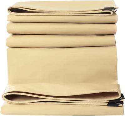 Dekzeil Zwaar PVC - Tarp Zeil - Bescherming Buiten - Waterdicht 500 g/m² - 1 x 12 m - Beige
