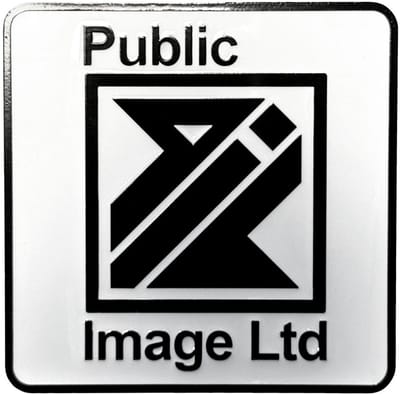 Pil Public Image Ltd - New Logo Koelkastmagneet - Wit/Zwart