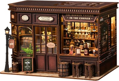 Boek Nook Set - Miniatuur Huis - Hobby Project - Met LED Verlichting - 19 x 30 x 4 cm