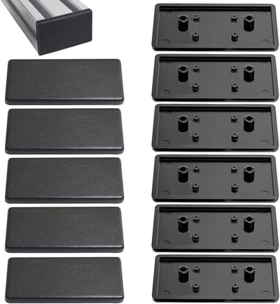 Aluminium Eindkappen voor 4590 Series, Plastic Profiel Eindkappen voor T-Slot Bevestigingen [Verpakking van 10] - Accessoires voor Aluminium Profielen, Duurzaam en Lichtgewicht