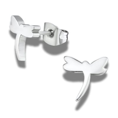 oorbellen - oorstekers - edel staal - Libelle - Dragonfly - dier - insect - hypoallergeen