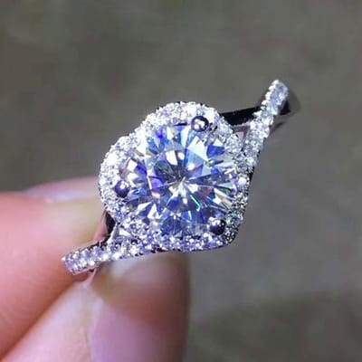 2 Karaat Natuurlijke Zirkoon Edelsteen S925 Sterling Zilveren Ring Hart Anillos De Bruiloft Zilver 925 Sieraden Bizuteria Ring Voor Vrouwen 7