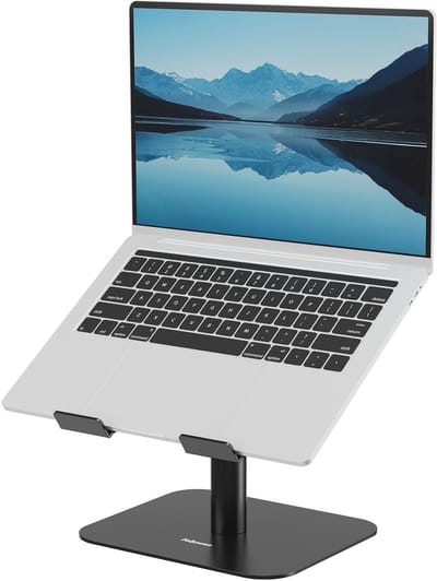 Fellowes Alumia™ Laptop standaard – Ergonomische Bureau‑Standaard – Gemaakt van 96% Gerecycled Materiaal - Zwart