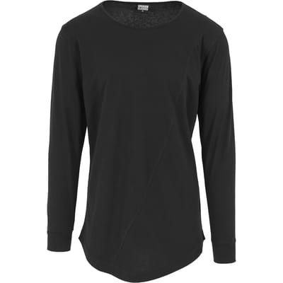 Urban Classics - Long Shaped Fashion Longsleeve shirt - XL - Zwart