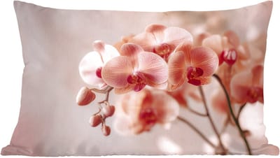 Sierkussens - Kussentjes Woonkamer - 60x40 cm - Orchidee - Bloemen - Roze - Bloemblaadjes