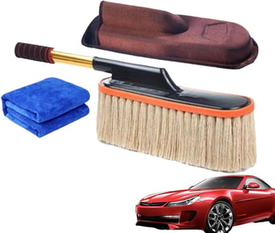 Auto Interieur Reinigingsset - Detailing Tool - Voertuigonderhoud - Verstelbare Handgreep - 3 Delige Set - Niet gespecificeerd
