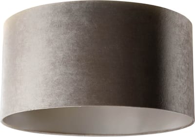 QAZQA cilinder velours - Klassieke Lampenkap - Ø 50 cm - Taupe -