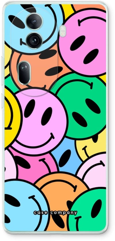 Case Company® - Hoesje geschikt voor Oppo Reno 11 Pro hoesje - Smiley N°1 - Soft Cover Telefoonhoesje - Bescherming aan alle Kanten en Schermrand