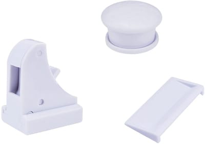Dailygoods- Kinderveiligheidskastslot - 4 Sloten + 1 Sleutel - Magnetische Kastsloten - Eenvoudige Installatie - Geen Gereedschap Nodig - Bescherming voor Kinderen - Veiligheidsloten