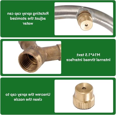 Verstelbare Circulaire Irrigatiesproeier met Draadverbinding voor Tuinieren en Besproeien, Ideaal voor Vernevelen en Bevochtigen van Planten