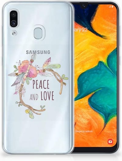 Samsung Galaxy A30 Telefoonhoesje met Naam Boho Text