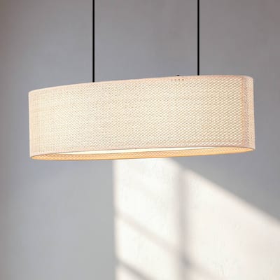 Lindby - Hanglamp - 2lichts - PVC, textiel, kunststof - H: 20 cm - E27 - beige