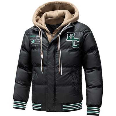 Nieuwe Herfst en Winter Heren Katoenen Jas Los, Modieus, Comfortabel en Veelzijdig Trendy Twee Delen XXXXL black
