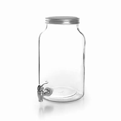 Glazen dispenserkan met kraan - ideaal voor buffetten en evenementen - 5,5 l
