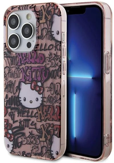 Hello Kitty Serie - iPhone 13 Hardcase - Graffiti - Roze - Hello Kitty Design