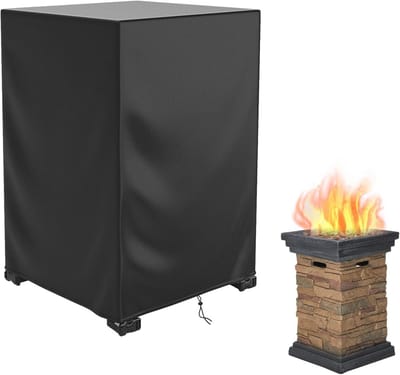 Waterdichte vierkante afdekking voor vuurkorf, 21,6 inch L x 21,6 inch B x 35,4 inch H - Bescherming tegen weer en stof