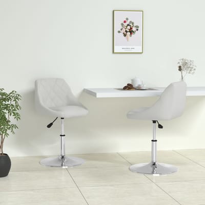 vidaXL - Eetkamerstoelen - 2 - st - kunstleer - wit