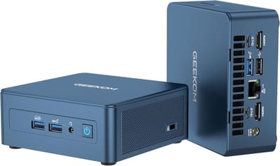 GEEKOM IT12 Edition Mini-pc met - i5-12450H (8 kernen, 12 threads, tot 4,4 GHz) - 16 GB DDR4 RAM, 512GB SSD - mini-pc Windows 11 Pro met SD-kaartlezer - Wi-Fi 6E, BT5.2, 2 x USB4, 8K - Mini Computer,Game PC,pc voor gam