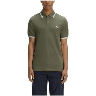 Polo Shirt Korte Mouw Fred Perry Polo Twin Tipped M3600 Groen 87B