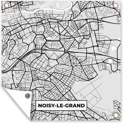Tuin poster Frankrijk - Noisy-le-Grand - Stadskaart - Plattegrond - Kaart - 200x200 cm - Tuindoek