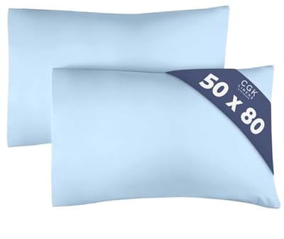 Kussenslopen 50x80 Lichtblauw - Set van 2 - Zachte en Duurzame Microvezel Kussenovertrekken