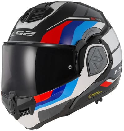 LS2 FF906 Advant Sport Glossy Zwart Blauw Rood Systeemhelm - Helm