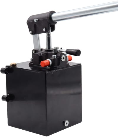 Dubbelwerkende Hydraulische Handpomp - 12 CC - 5 Liter Tank - 3/8" Poorten - Sparepartsholland