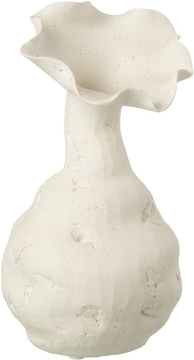 J-Line vaas Helix - keramiek - wit - small