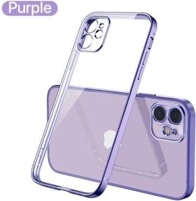 ShieldCase Hoesje geschikt voor Apple iPhone 11 vierkante metallic case - paars - Stijlvolle Beschermcase - Luxe en Uniek Design - Kras- en Schokbestendige Hoes - Duurzaam Telefoonaccessoire
