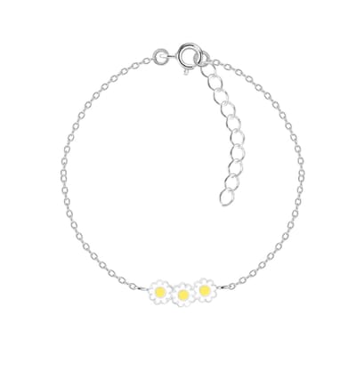 Kinderarmband 'Madeliefjes' - 925 Sterling Zilver
