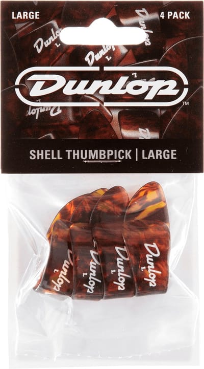 Jim Dunlop 9023P - Vingerpicks - Duim Large - Schildpad - Player's Pack 4 Stuks