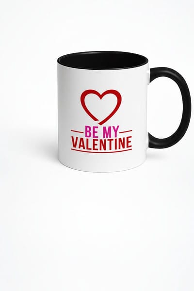 Valentijnsdag Mok 'Be My Valentine' met Hart | Romantische Koffiebeker Cadeau