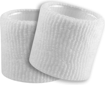 TCK - Polsbanden - Badstof - Diverse Sporten - Volwassenen - Terry - Standard Weight - 8 cm - Paar - Wit - One Size