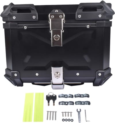 White-Label® Topkoffer Voor Scooter & Motorfiets – Motorkoffer - Helmkoffer –Zwart