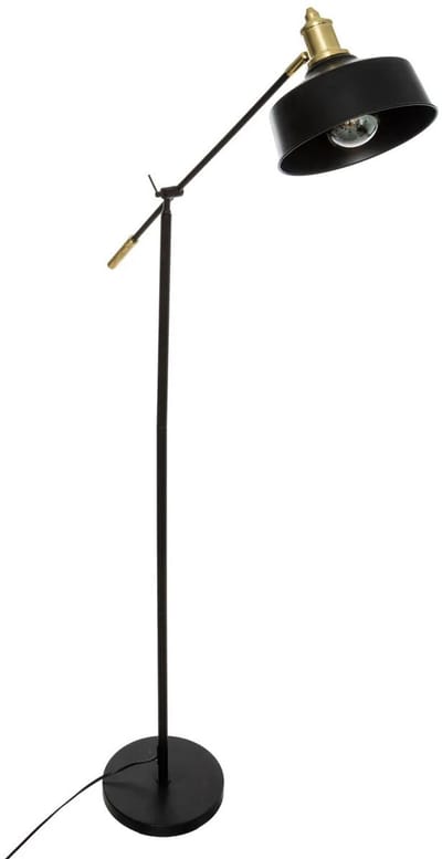 Atmosphera staande Booglamp Apollo - metaal - zwart - H155 cm - Designlamp - Vloerlamp