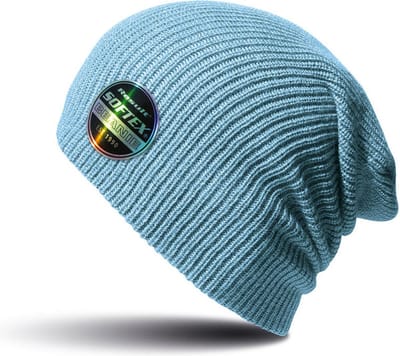 Warme gebreide Beanie wintermuts in het lichtblauw voor volwassenen - Damesmutsen / herenmutsen - 100% polyacryl