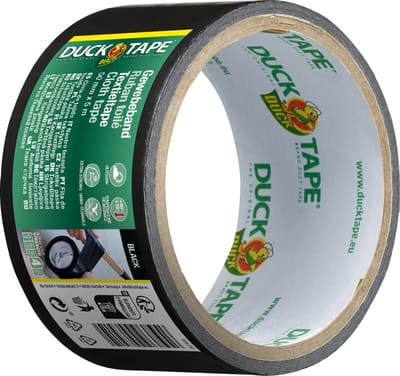 Ducktape ORIGINAL - Premium Duct tape / Textieltape - Zwart 50 mm x 5 m - Weerbestendig, waterdicht en met de hand afscheurbaar - Universeel inzetbaar voor langdurig repareren, afdichten en beschermen van steen, metaal en hout