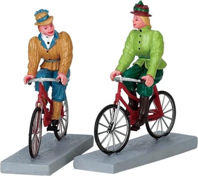 Lemax - Bloomers And Bicycles, Set Of 2 uit de 2017 Collectie