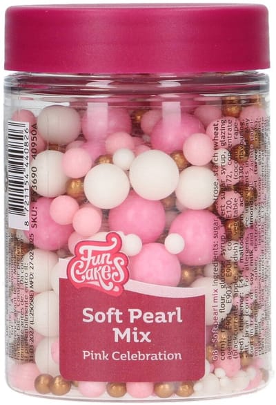FunCakes Soft Pearls - Mix Pink Celebration - 80g