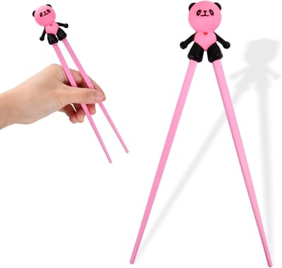 Chopsticks voor Beginners - Herbruikbare, Antislip en Warmtebestendige Eetstokjes voor Sushi en Aziatische Gerechten (Roze)